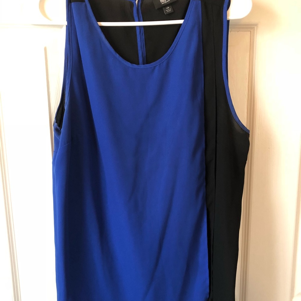 Black/blue tank top